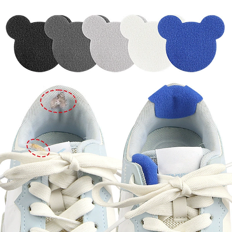 Нашивка на верхнюю подкладку с мультяшным медведем для ремонта обуви, невидимая самоклеящаяся противоизносная нашивка для повреждения каблука кроссовок.