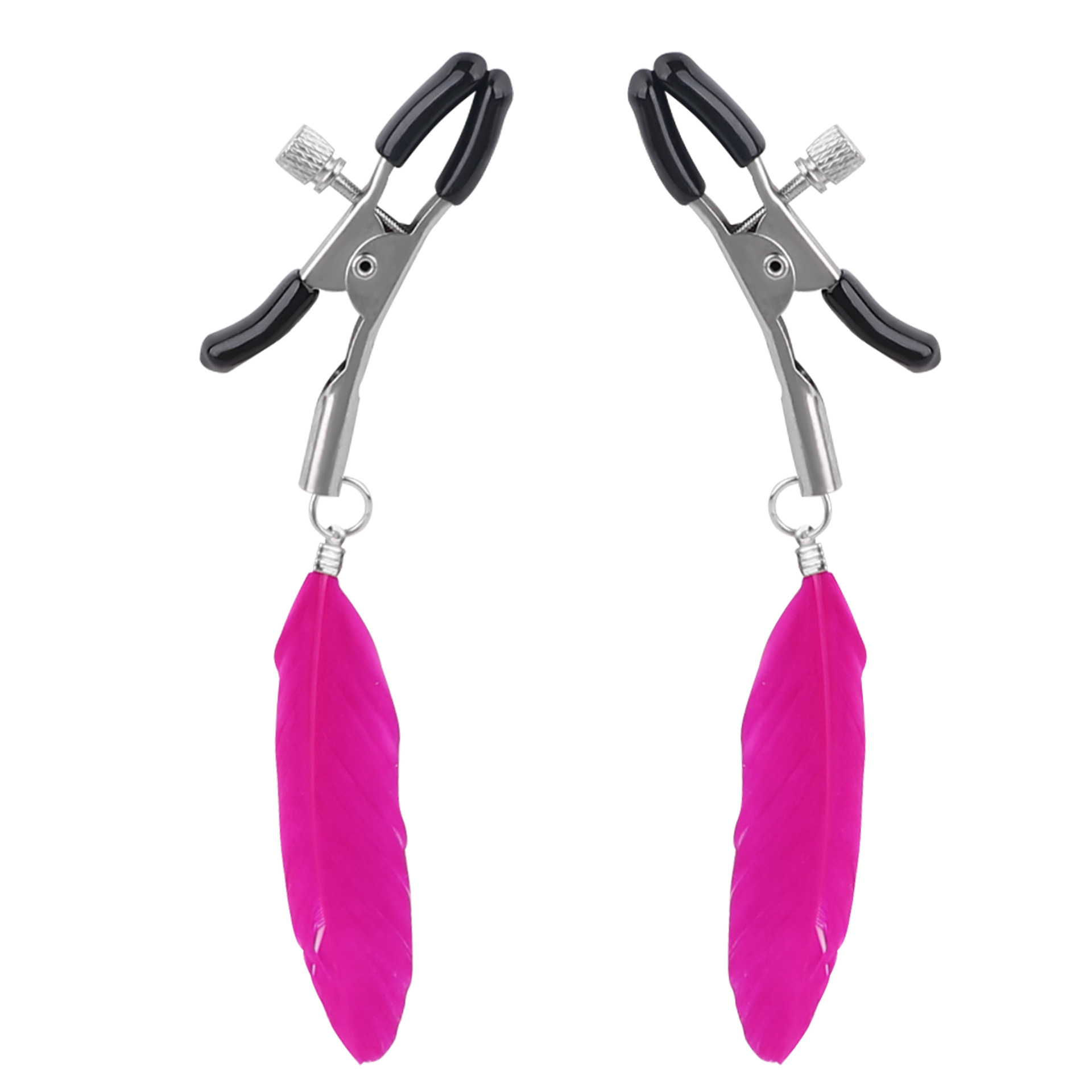 로즈 레드 깃털 클립