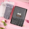 Gray scarf+glove+long box