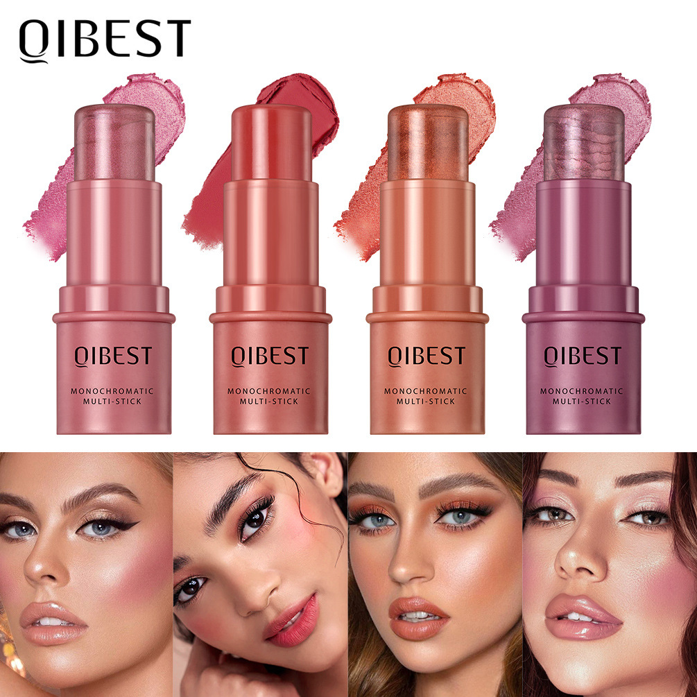 carina QIBEST multi-function Eye eye shadow High gloss pearlescent shimmer powder blusher stick Face and lip makeup_voghion.com