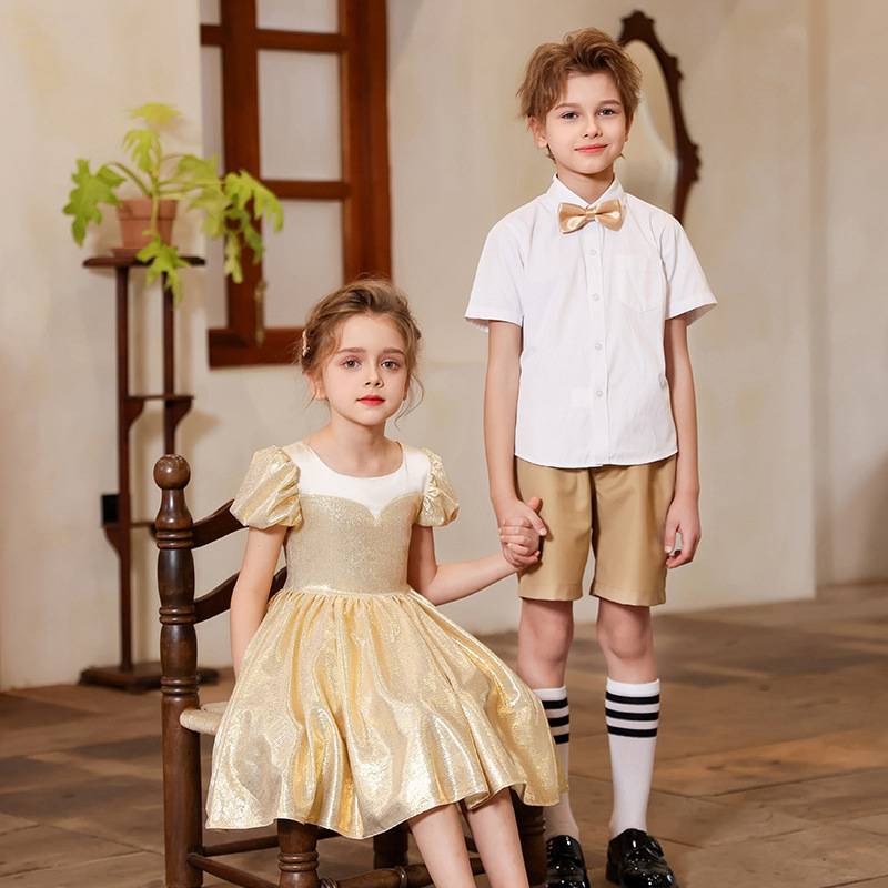 Uniformes de actuación del coro del día del niño, nuevos vestidos para niños, fotos de graduación de jardín de infantes, trajes de actuación de recitación de poesía de estudiantes de primaria