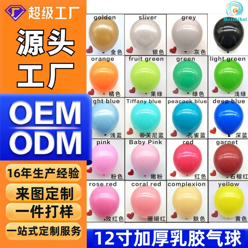 Decoración personalizada de globo mate grueso de 12 pulgadas decoración de fiesta de cumpleaños globo personalizado traje al por mayor globo transfronterizo