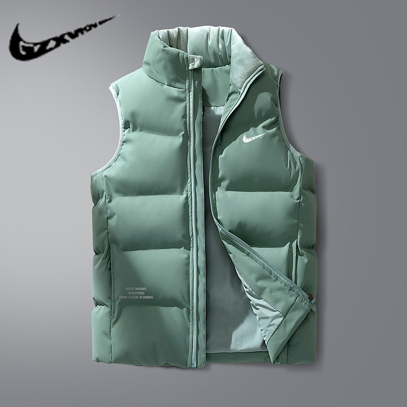 Men's 2024 Winter Down Vest Men's Autumn and Winter Lightweight Warm Shoulder Ware Couple's Fashionable Sleeveless Jacket with Vertical Collar for Women Men's 2024 Winter Down Vest Men's Autumn and Winter Lightweight Warm Shoulder Ware Couple's Fashionable Sleeveless Jacket with Vertical Collar for Women