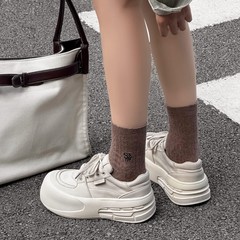 韩版真皮复古做旧丑萌大头面包鞋女2025秋新款轻便厚底百搭休闲鞋