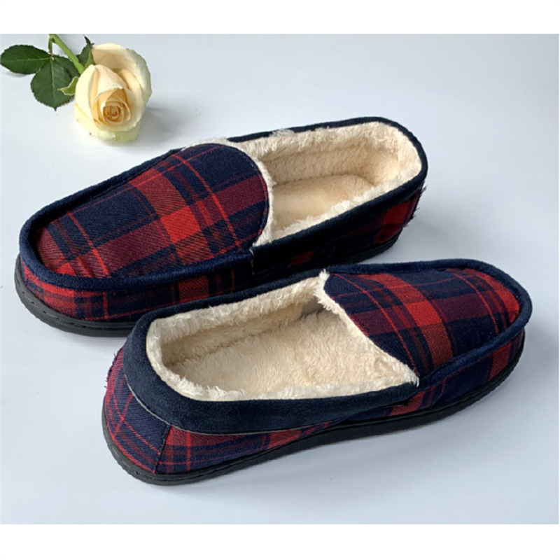 Amazon Sponge Comfortable Slippers Wool Imitation Plush E-Commerce Men's Memory Cross-Border Ready-Made Shoe Lining