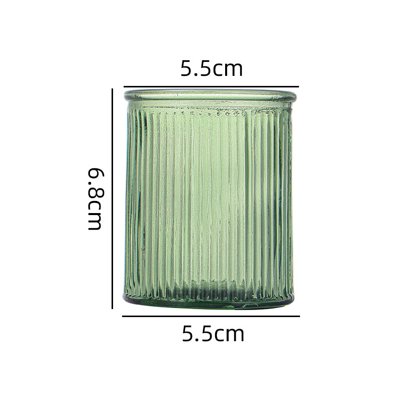 Amazon transfronterizo se especializa en candelabros de vidrio en relieve, juegos de candelabros de incienso de colores, tazas de velas a rayas, candelabros a rayas, estampados en Ling