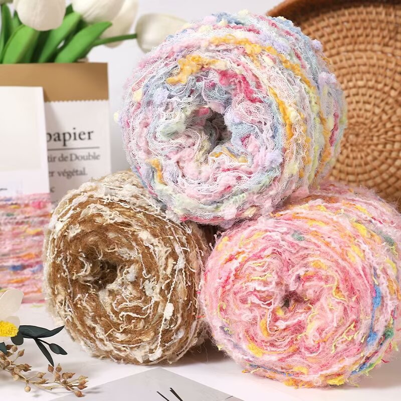 Factory supply wool ball fancy hand-knitted line peas line snowball hand-knitted scarf diy wool wholesale
