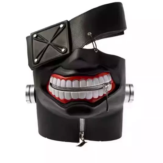 食尸鬼面具cosplay恐怖道具喰种面罩金木研拉链批发恐怖风