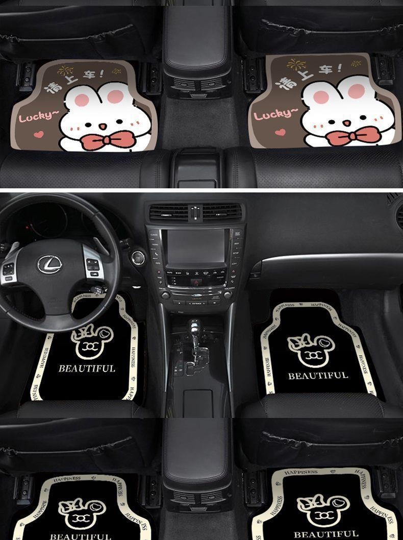 Car floor mats made of diatom mud, universal carpet-style foot mats, non-slip, dirt-resistant, easy to maintain, complete set of car mats