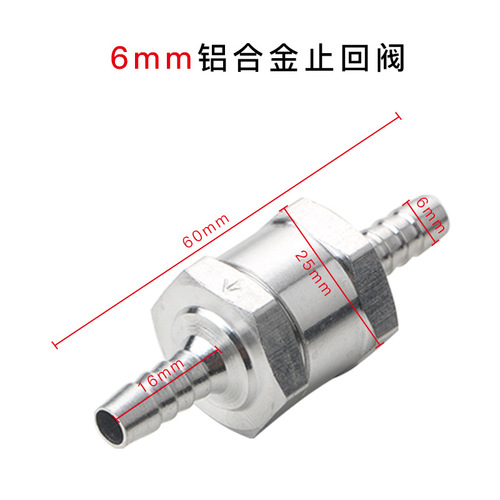 Cross-border automotive aluminum alloy unidirectional check valve, gas and diesel fuel check valve 6/8/10/12, Pagoda check valve
