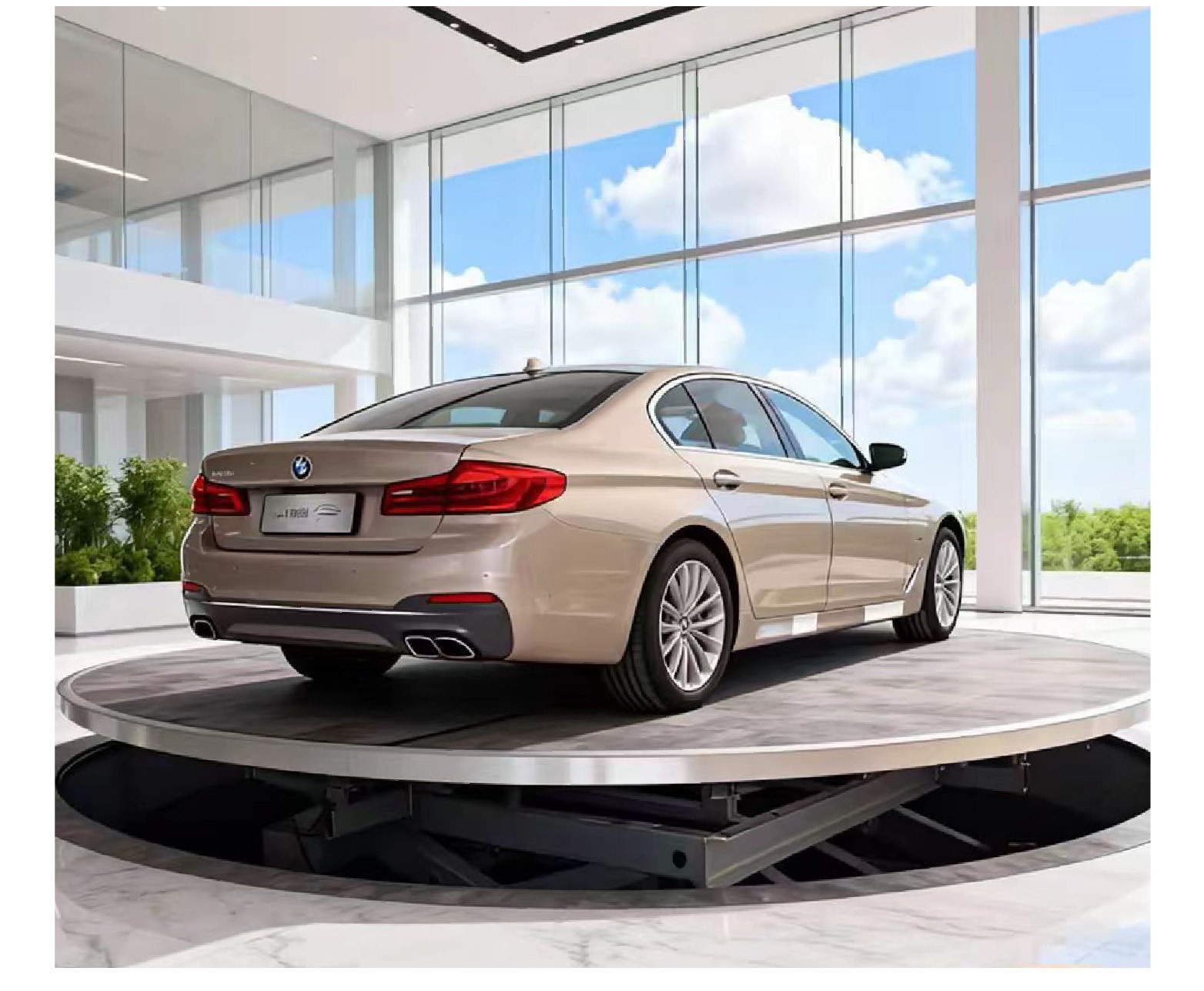 Car Rotating Platform, Large Vehicle Showroom Platform, Electric 360-Degree Rotating Lifting Platform, Hydraulic Rotating Stage