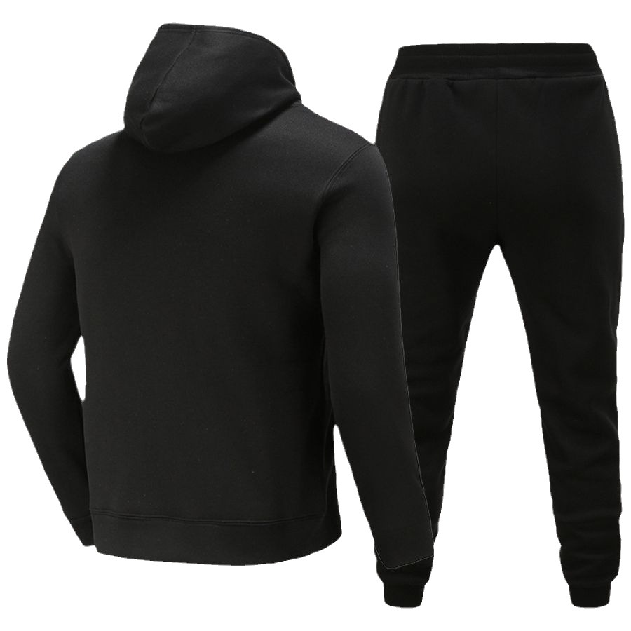 Men's Trendy Two-Piece Outfit Hoodie And Sweatpants Set Casual European American Style Letter Print_voghion.com