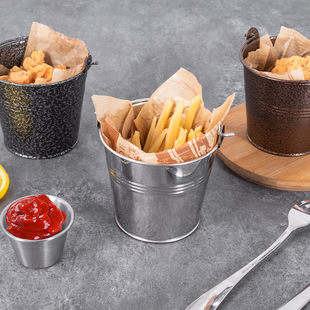 Source factory spot wholesale hotel bar tableware Western fast food tableware mini ice bucket French fries bucket