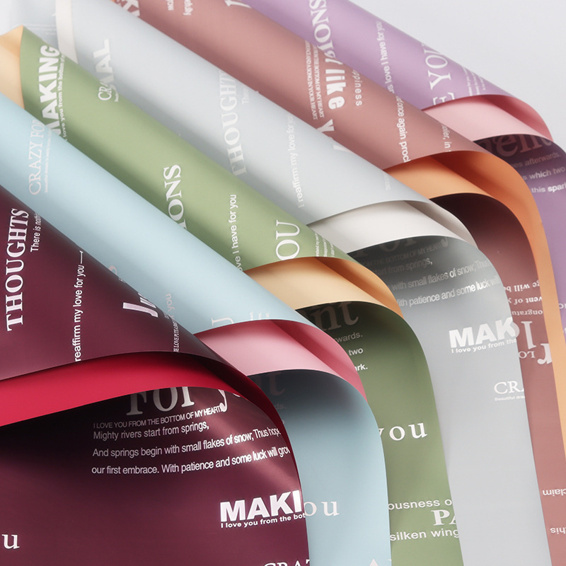 Fábrica de fiestas de flores nuevo papel de embalaje de flores de flor florista de flores de alto lujo papel de embalaje de regalos