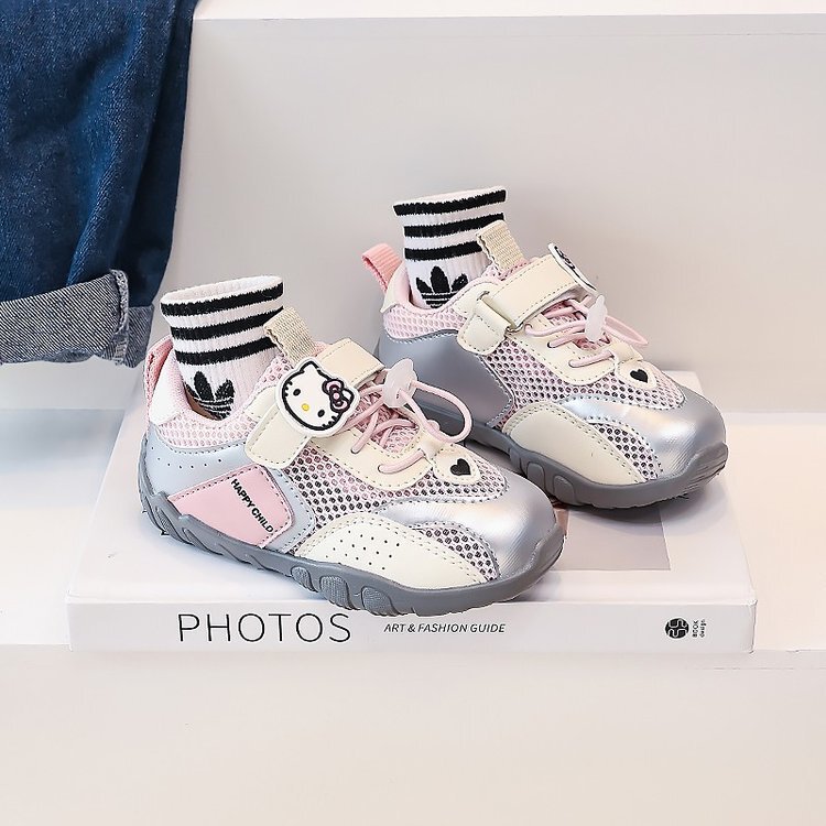Hellokitty Children's Shoes, Girls' Sneakers, Spring and Summer Fashionable Mesh Breathable Outdoor Casual Children's Sports Mesh Shoes Hellokitty Children's Shoes, Girls' Sneakers, Spring and Summer Fashionable Mesh Breathable Outdoor Casual Children's Sports Mesh Shoes