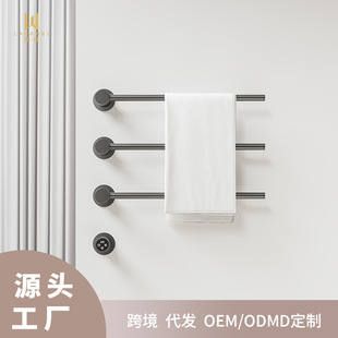 Simple Pre-Embedded Electric Heated Towel Rack Bathroom Storage Rack Hotel Project Wholesale Heated Towel Bar Intelligent Temperature Adjustment
