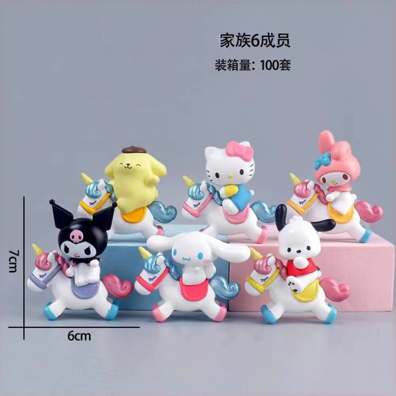 Auténticas Figuras Creativas de Moda de Sanrio, Escenas Miniatura Lindas de My Melody, Mercancía de Anime, Caja Sorpresa