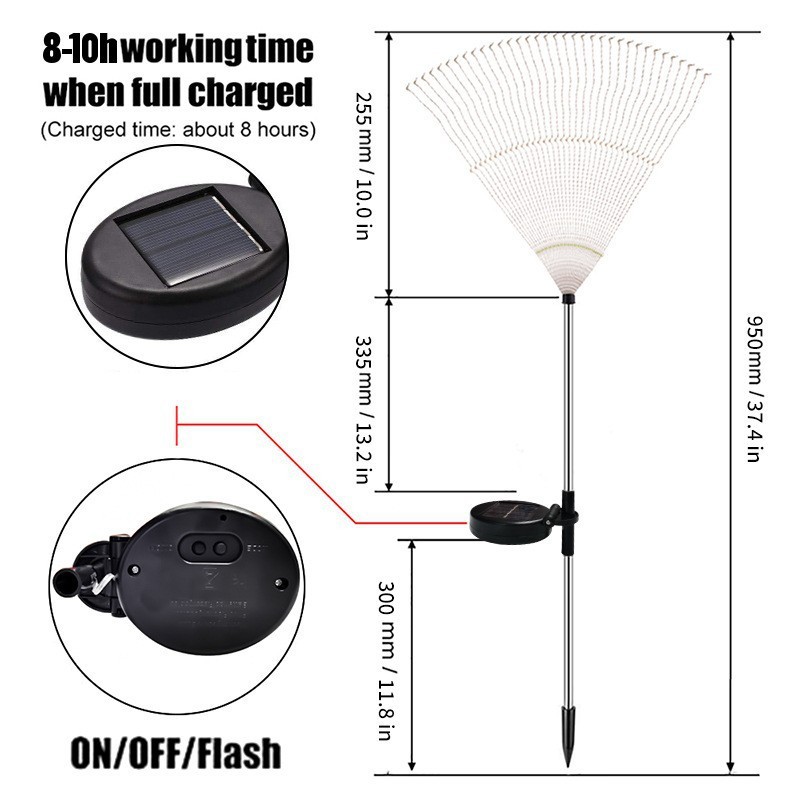 LED Solar Powered Lawn Light Dandelion Themed Outdoor Waterproof Courtyard Christmas Decorative Light Popular_voghion.com