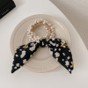 Summer Japanese hair rope with bow from pearl, headband, hair accessory, 2021 years, internet celebrity