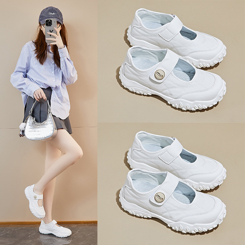 Thick-Soled Ins Autum Kt306 Sports Stickers Korean Version Magic Daddy Student Shoes Women's 2025 Casual Shoes New Height-Increasing Shoes