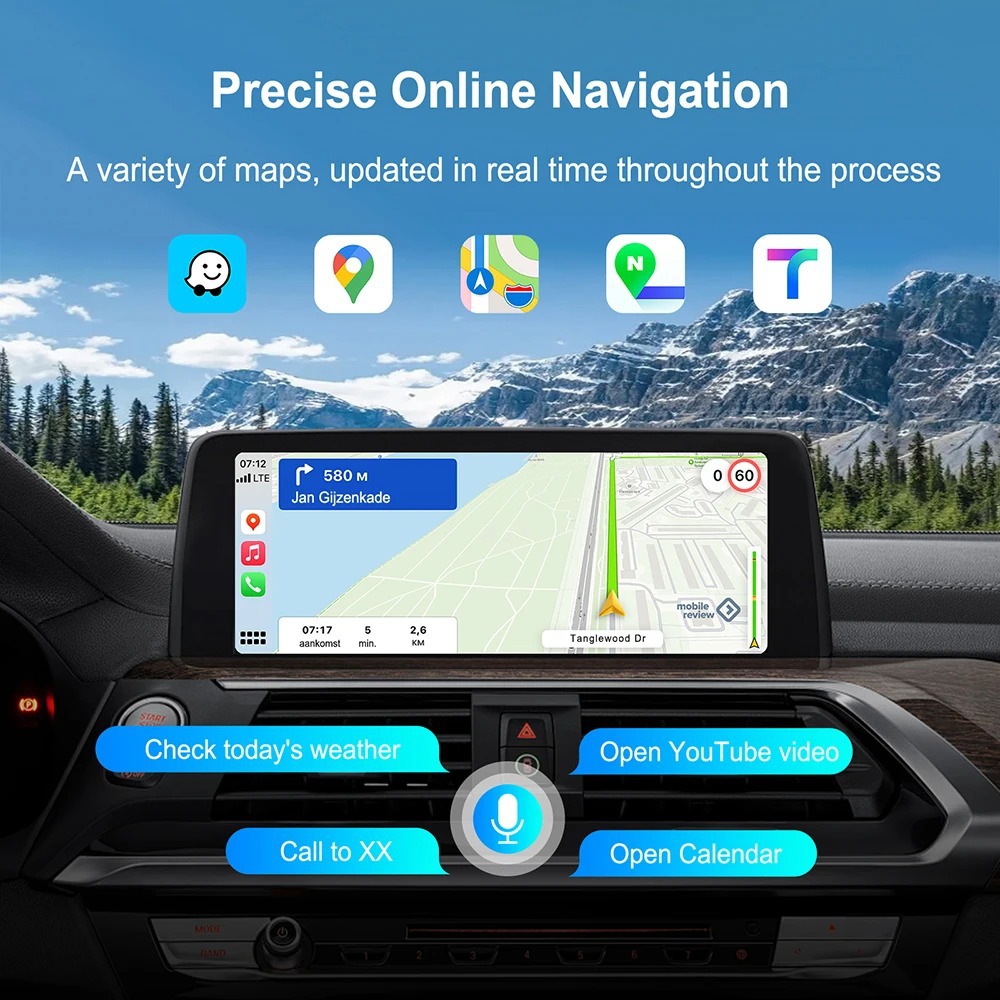 Wireless CarPlay Hicar Box for BMW with Backup Camera Support