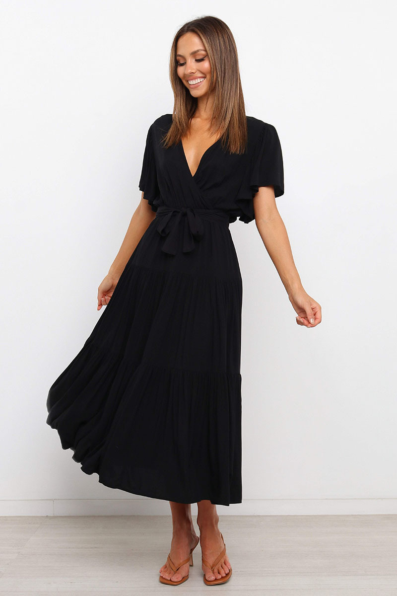 269g Weight Midi Dress Dress Length Type Short Sleeve Sleeve Length Princess Dress Dresses Type Regular Sleeve Sleeve Type Cotton, Polyester Fabric Type Mid Waist Waist Line Holiday, Daily, Selfie Occasion V Neck Neckline Regular Fit Fit Type Solid Color Pattern Summer Season Women's Gender Casual, Elegant, Streetwear Style Wholesale Women's Casual Elegant Streetwear Solid Color Holiday Daily Selfie V Neck Short Sleeve Princess Dress 10