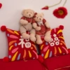 1 pair of fireworks and blessing pillows (with core) + small ordinary plaid bear