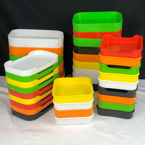 Tableware PP plates, salad plates, self-service plates, plastic porcelain-like barbecue meat plates, skewer shop trays