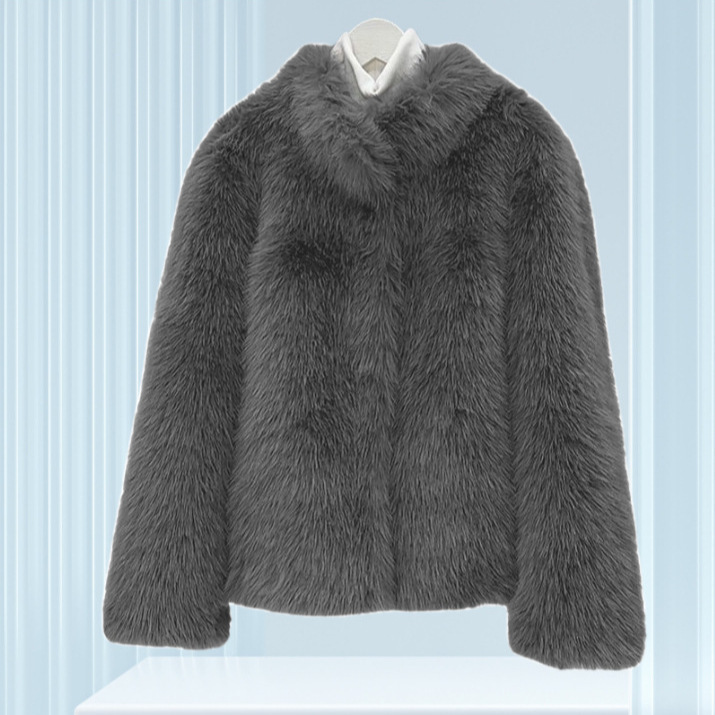2025 Winter New Imitation Fox Fur Outwear Young Stand-Up Collar Short Age-Reducing Fur Cotton Outwear for Women 2025 Winter New Imitation Fox Fur Outwear Young Stand-Up Collar Short Age-Reducing Fur Cotton Outwear for Women