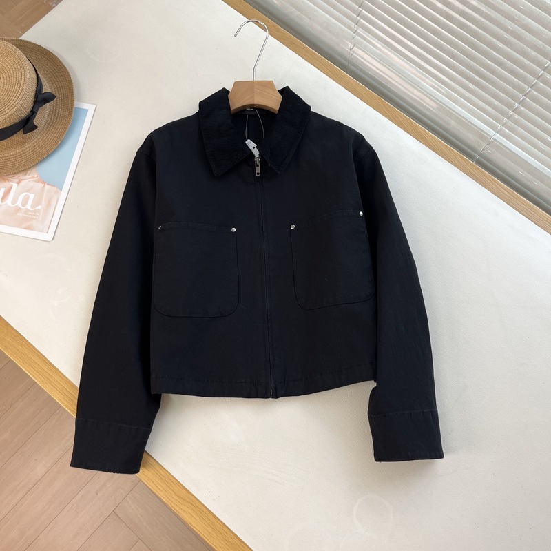 秋季女装休闲拉链短茄克/外套翻领时尚百搭夹克25秋季新款I479208|undefined
