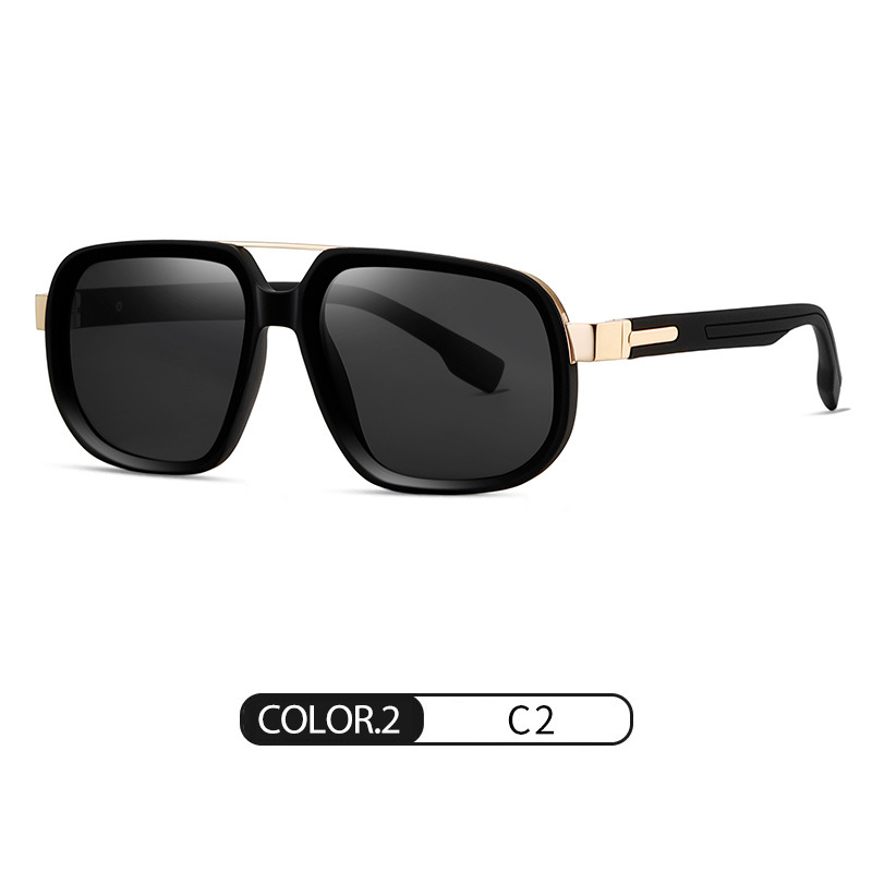 Spot nuevas gafas de sol polarizadas S15113 gafas de sol de metal con marco cuadrado clásico de moda gafas de sol de conducción al aire libre