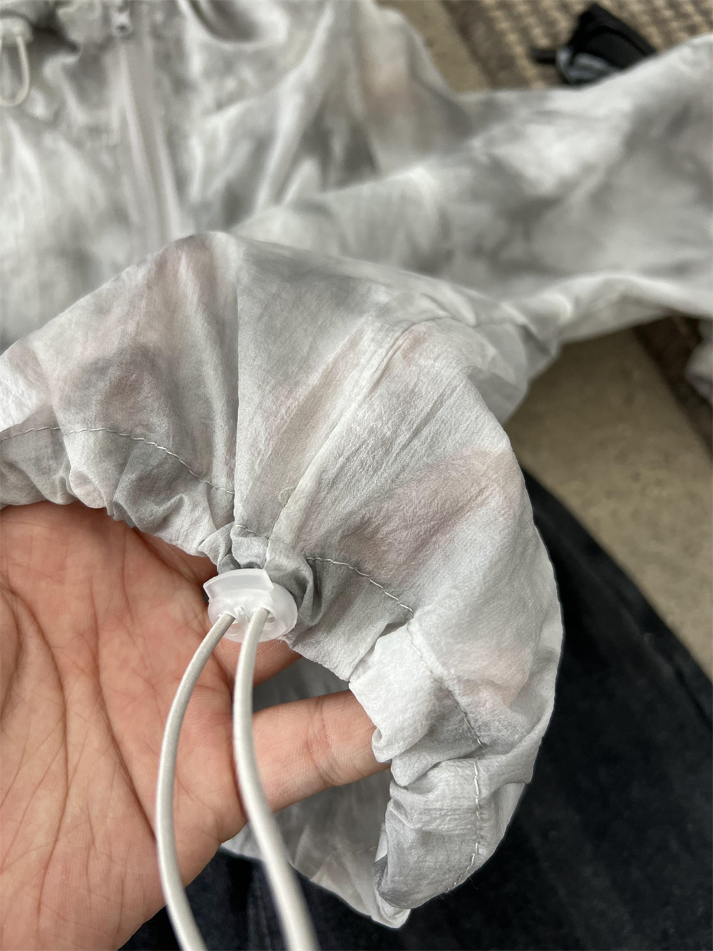 Summer new boys' and girls' lightweight tie dye hooded outerwear, children's ink sunscreen skin, air-conditioned_voghion.com