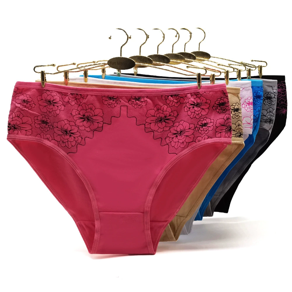 Европейский и американский трансграничный экспорт женских брюк для мам с высокой талией больших размеров, производитель экспортирует женские трусы с принтом