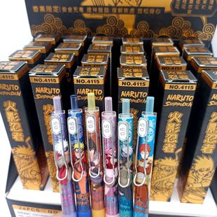 New Naruto Blind Box Pen for Students Six Flavors Aromatherapy Press Gel Pen for Quick Drying