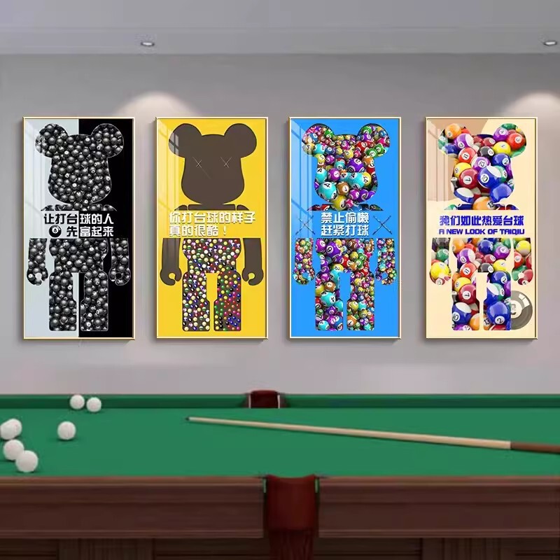 Violent Bear Billiard Room Hanging Painting Snooker Club Background Mural Internet Celebrity Billiard Hall Wall Decoration Painting Oil Painting Violent Bear Billiard Room Hanging Painting Snooker Club Background Mural Internet Celebrity Billiard Hall Wall Decoration Painting Oil Painting