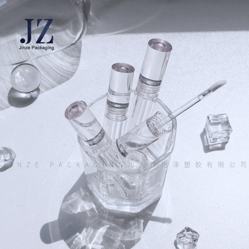 ジンゼ 新製品 丸型 全透明 リップグロスチューブ ブライトニングリキッド 3.5ml 化粧品容器|undefined