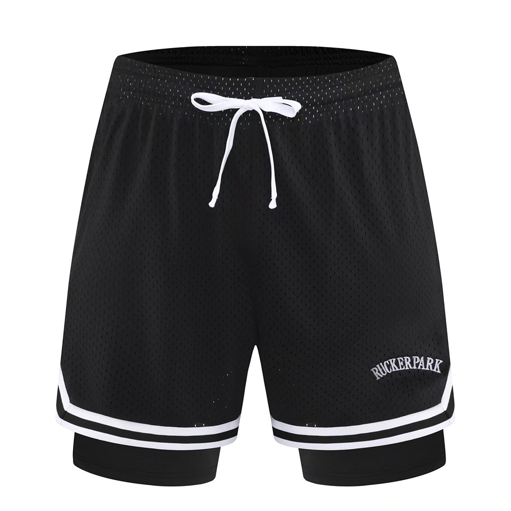 Amerikanische 3/4-Hose, modisch, für Jungen, Netzstoff, für Sport, Strand, Freizeit, Laufen, Fitness, schnelltrocknend, für den Transport zu Hause_voghion.com