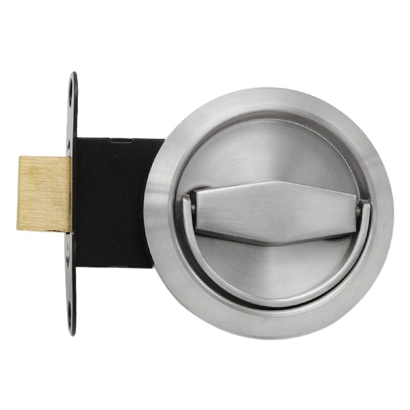 Cerradura de Anillo para Puerta de Acero Inoxidable 304, Cerradura Invisible para Puerta, Cerradura Redonda Oculta, Cerradura para Puerta Cortafuego
