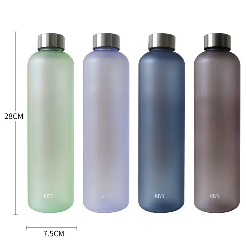 不锈钢盖小口瓶跨境外贸喷漆水杯随手杯户外便携健身水杯1L太空杯