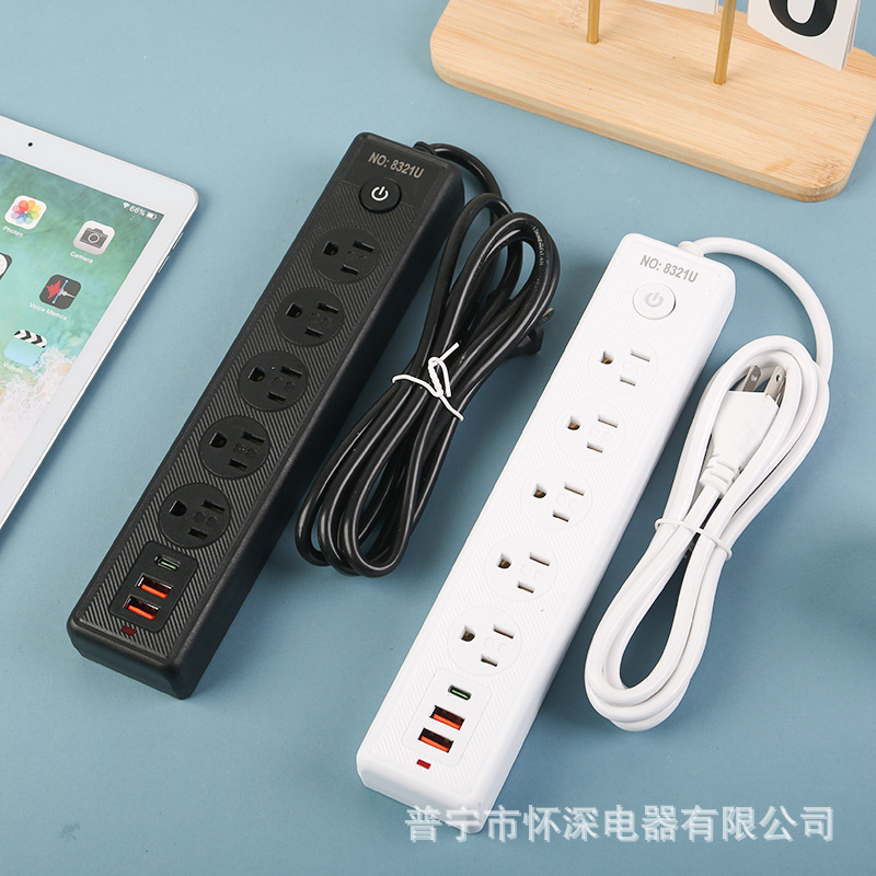 2USB + 1Type-c5 - bit15 jackEstándar americano América del SurMéxico blanco y negroindicador de embalaje de tarjetas de papel