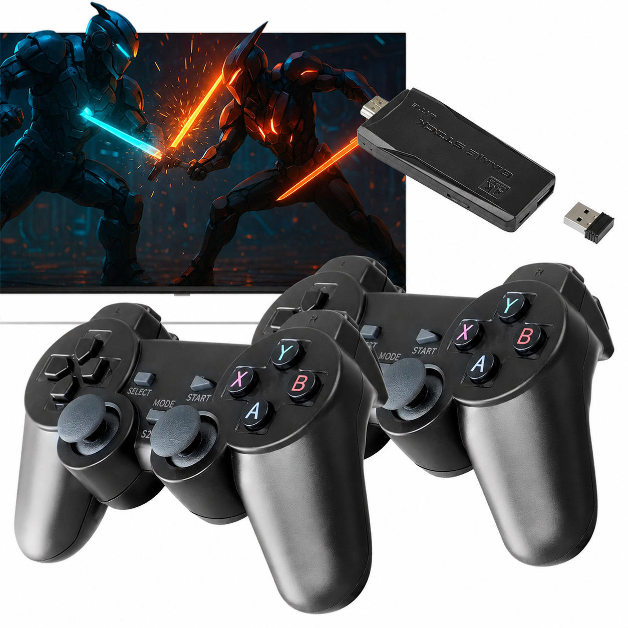Explosiva consola de juegos para el hogar M8 retro doble joystick inalámbrico arcade consola de juegos de TV HD consola de juegos para el hogar
