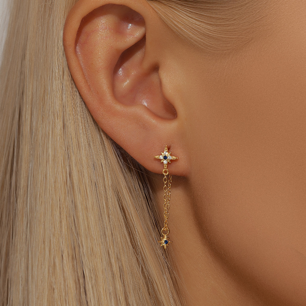 2g Weight 925 Sterling Silver Ear Needle Material Zircon Inlay Material Drop Earrings Classification 1 Pair Quantity Holiday, Banquet, Daily Occasion 925 Sterling Silver Material Geometric Pattern Women's Gender Tassel, Plating Design Simple Style Style 1 Pair 925 Sterling Silver Zircon Geometric Drop Earrings 11