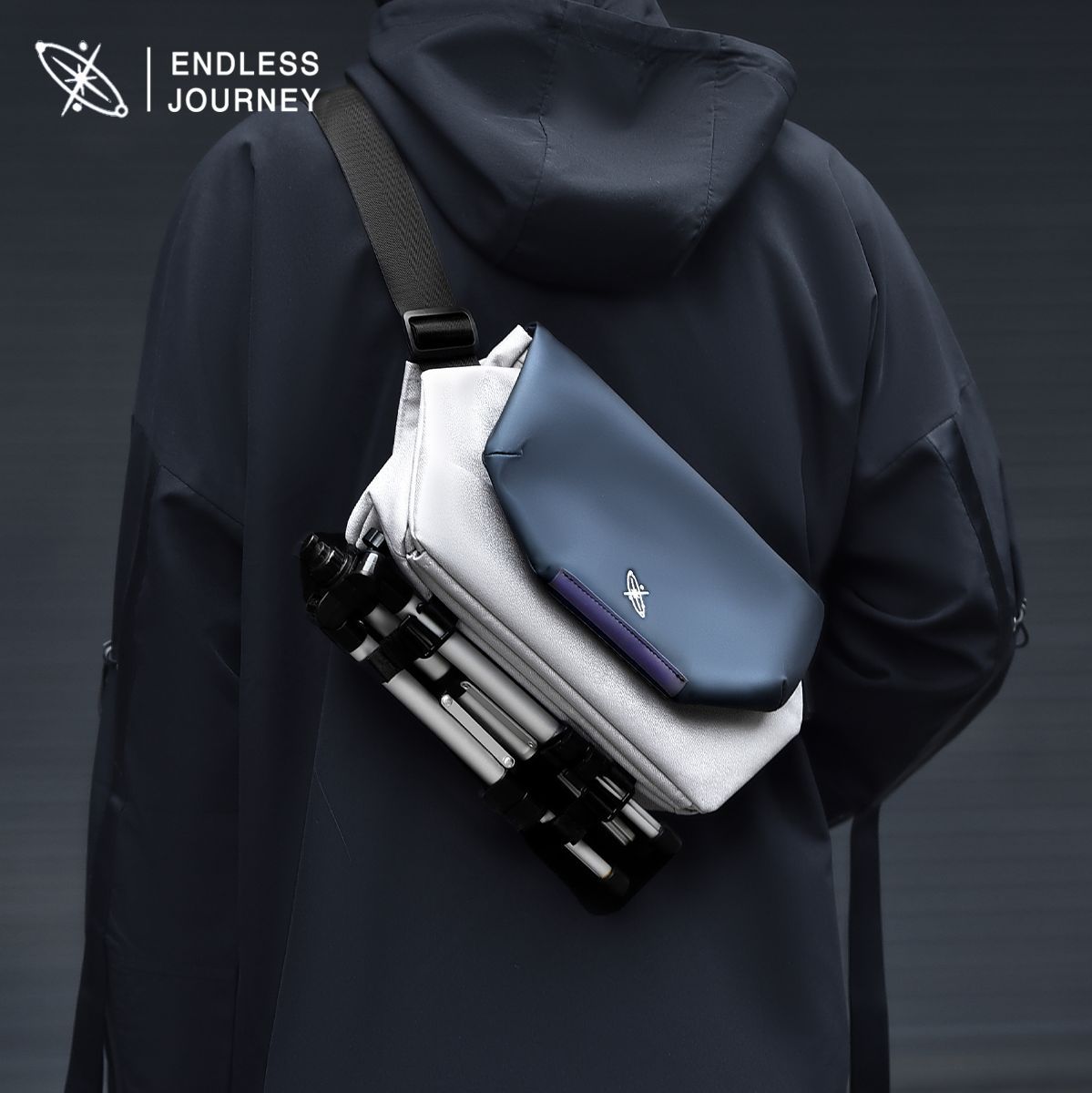 男斜挎包相机包星云大容量运动防水单肩包多功能骑行邮差胸包随身