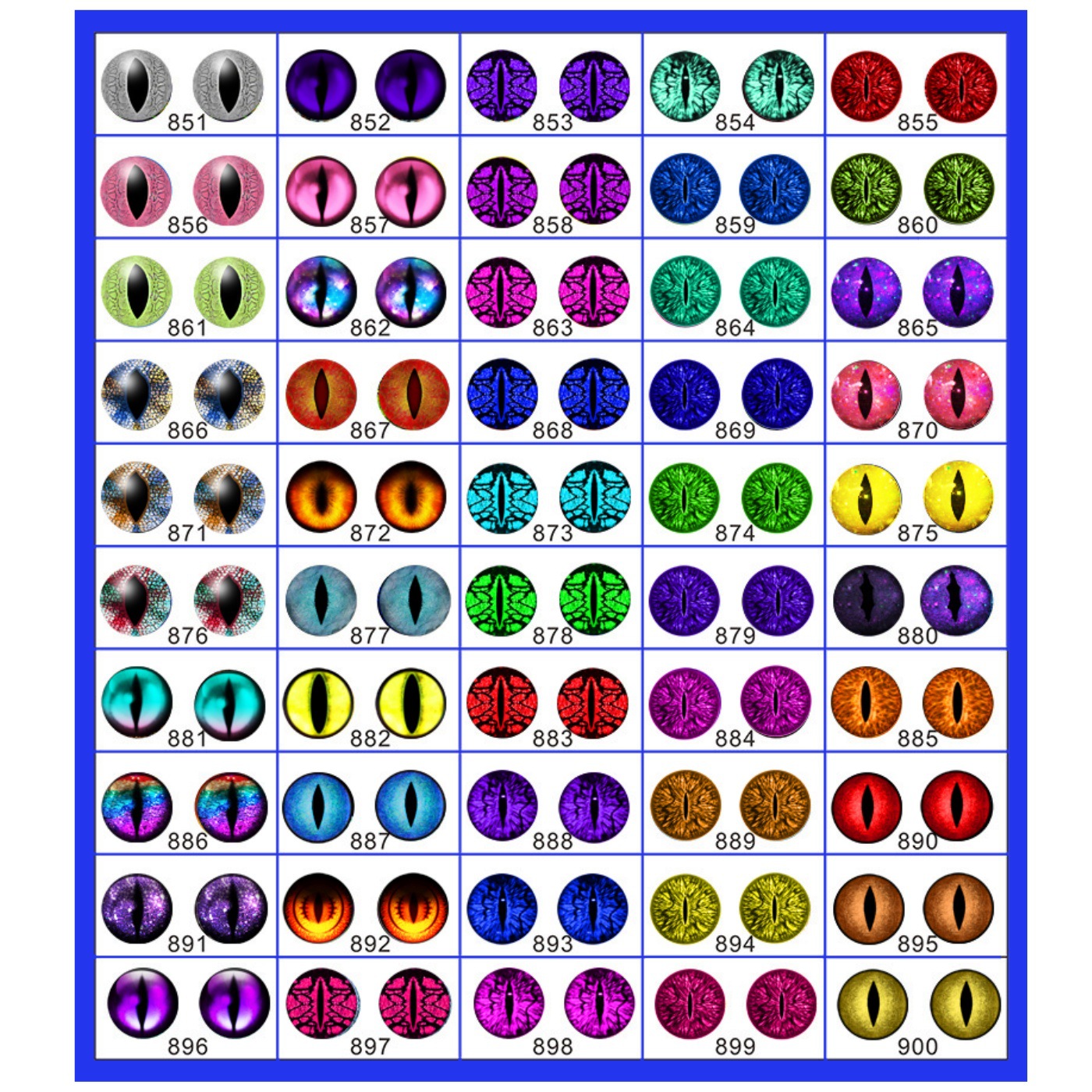 diy批发玩偶眼珠毛绒玩具配件仿真眼睛圆瞳竖瞳贴片玻璃动物饰品