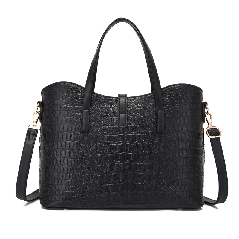 Ženska torba s krokodiljim vzorcem, ženske torbice, torba čez ramo s štirimi kosi_voghion.com