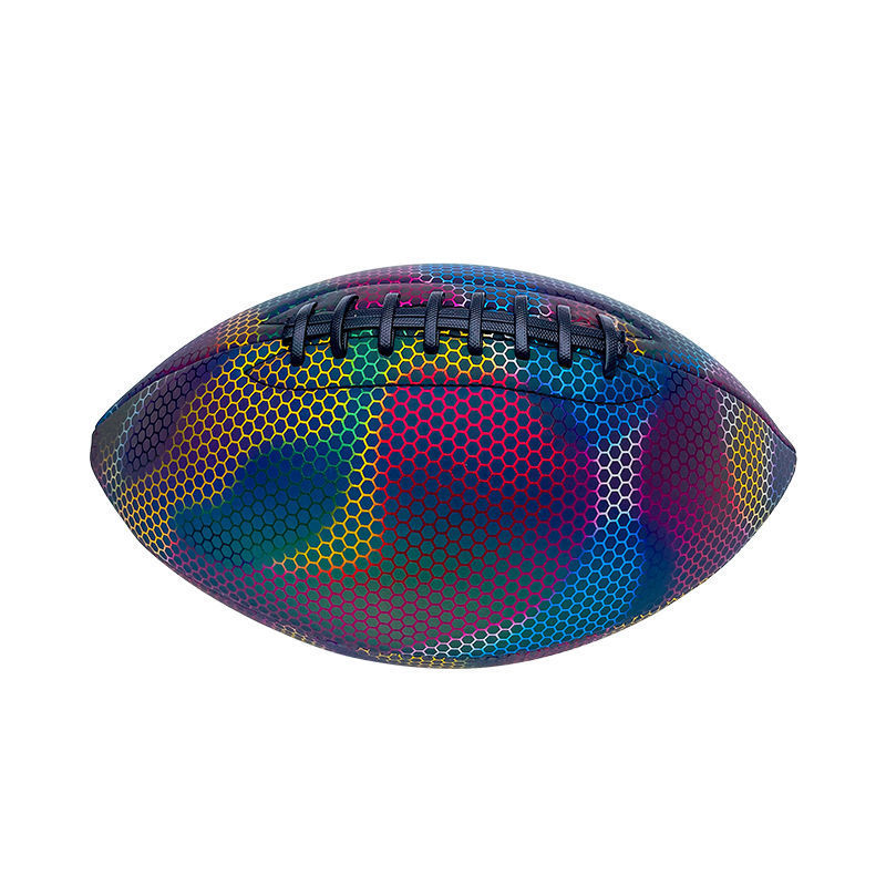 Cross border Selling Reflective football English American style Indoor and outdoor match train Colorful Noctilucent football