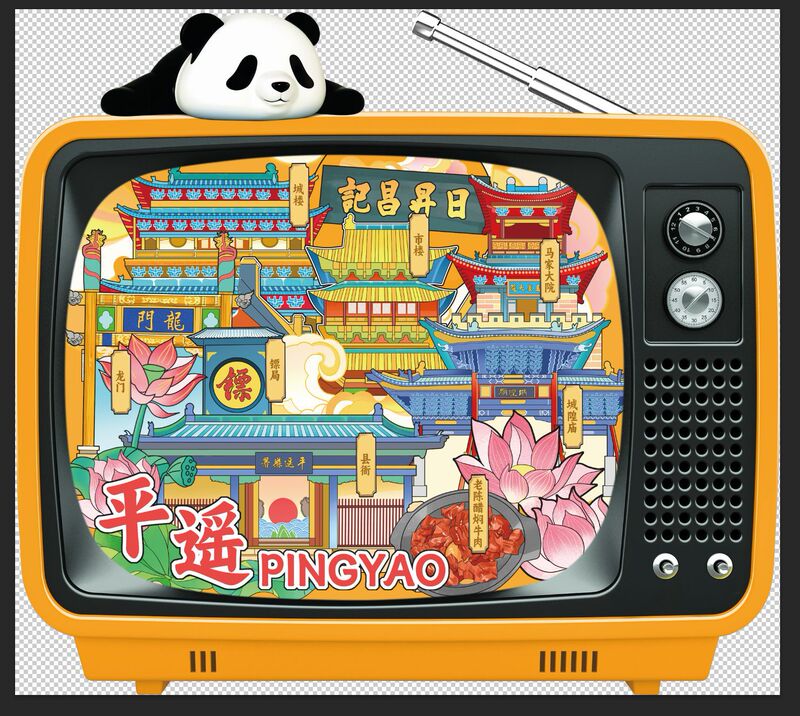 厂家现货批发创意转盘合集金属平遥冰箱贴文创地标建筑城市纪念品|undefined