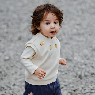 muaqiaqia Girls' Vest Boys' Vest Outer Wear Spring and Autumn Wear Baby's Waistcoat Children's Top 5YCM076