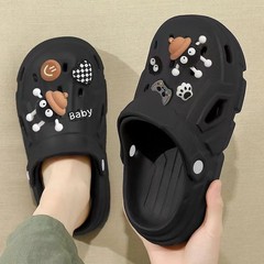 现货新款洞洞鞋男款踩屎感夏季外穿户外沙滩软底防滑情侣男士拖鞋