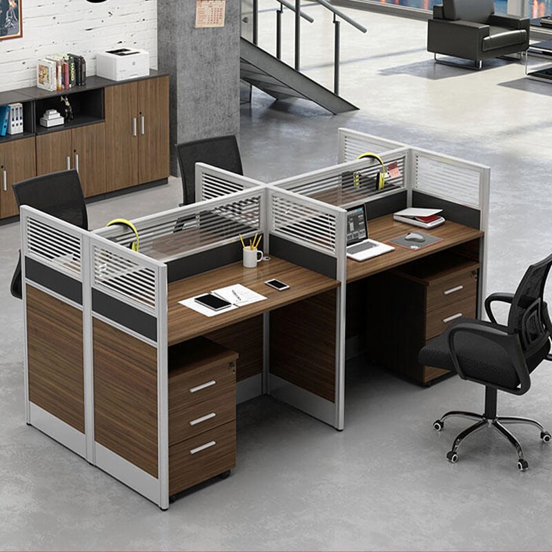 Staff Desk 4/6-seat Modern Simple Office Furniture Screen Computer Desk and Chair Combination Staff Card Holder Staff Desk 4/6-seat Modern Simple Office Furniture Screen Computer Desk and Chair Combination Staff Card Holder
